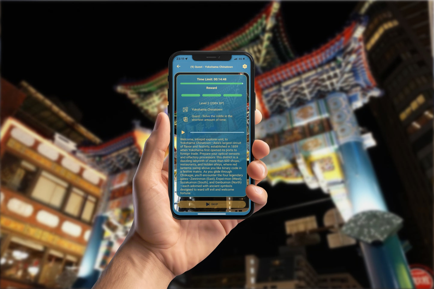 Yokohama's Futuristic Fantasy Smartphone App Walking Tour