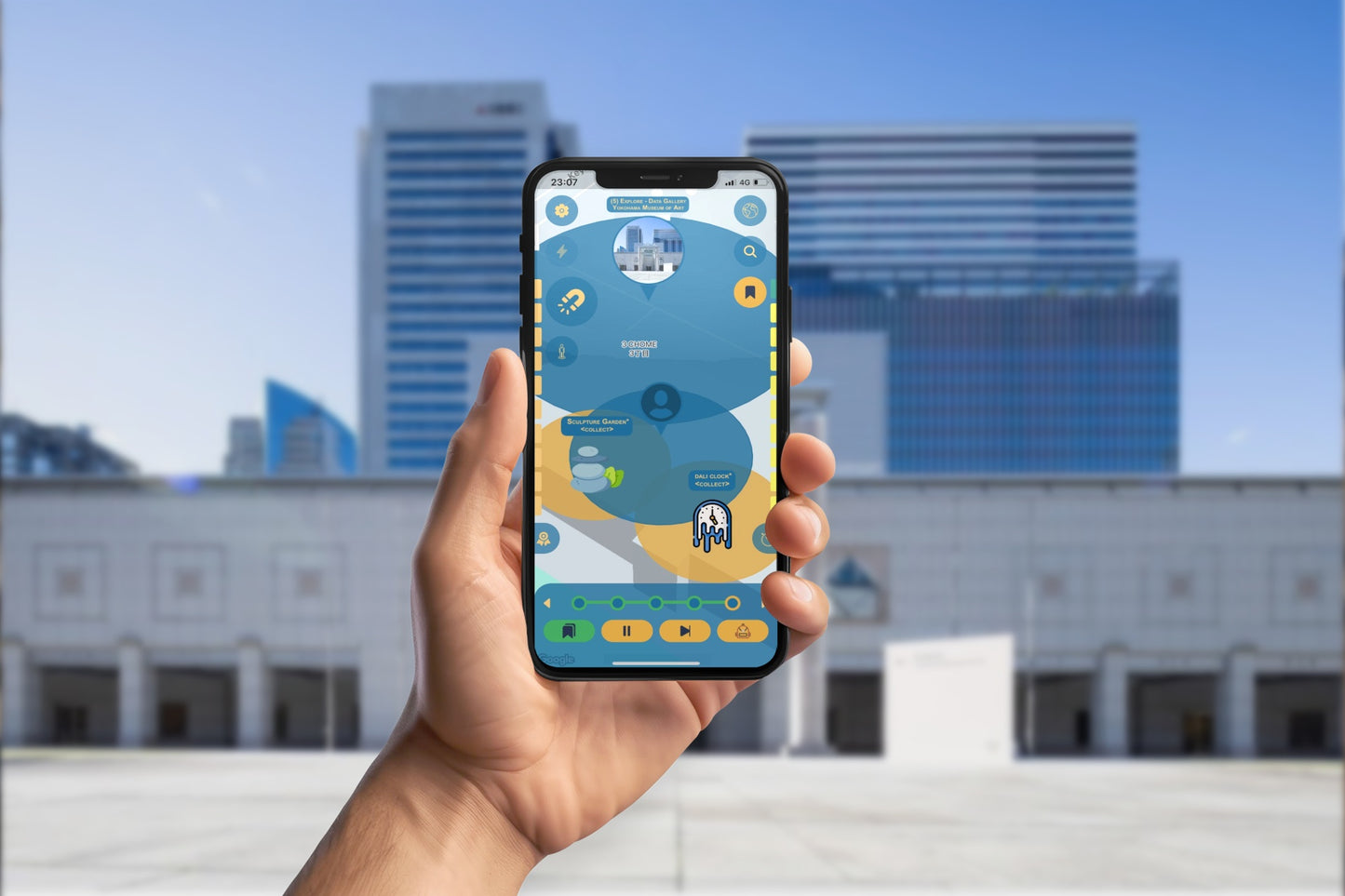 Yokohama's Futuristic Fantasy Smartphone App Walking Tour