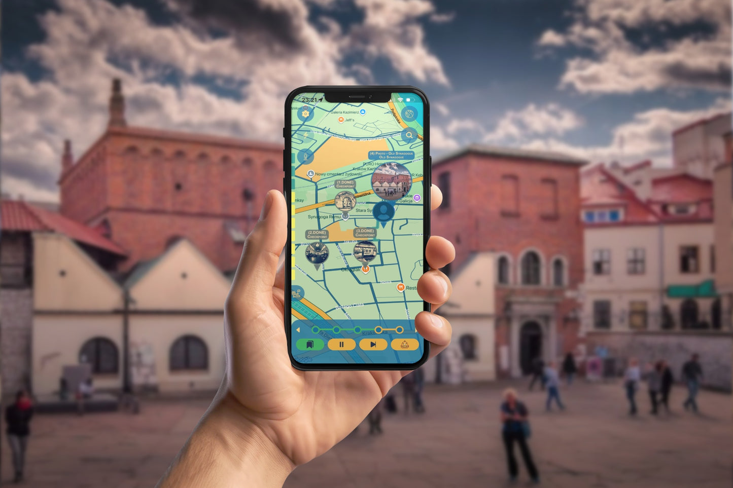 Krakow Jewish Metamorphosis Tour Smartphone App Walking Tour