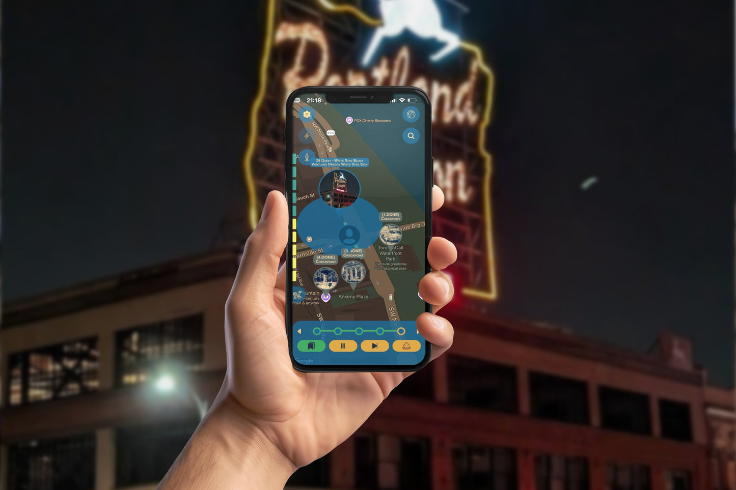 Portland: River Trade, Lumber and Vice Tour Smartphone App Walking Tour