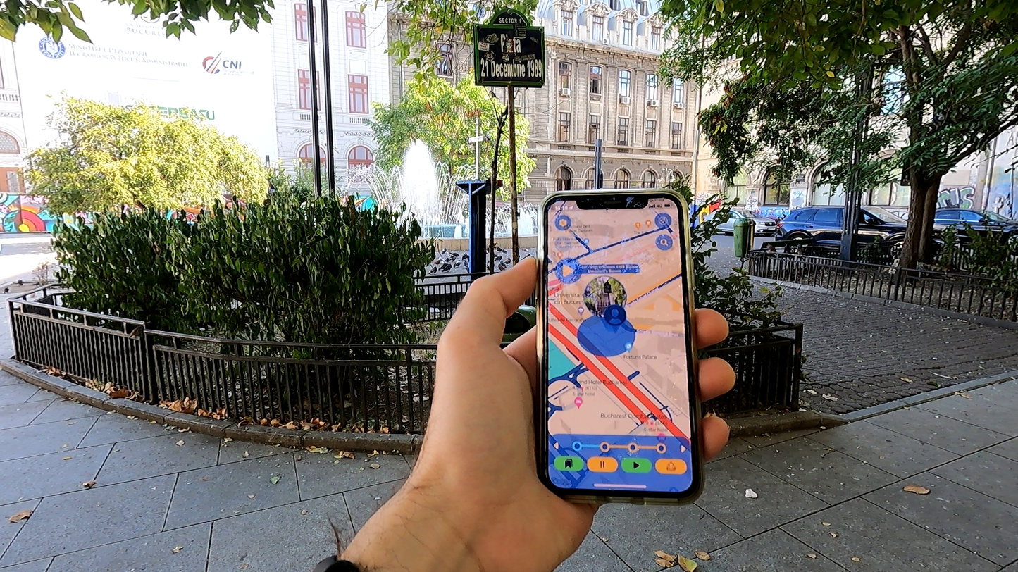 Bucharest 1989 Revolution Tour Smartphone App Walking Tour